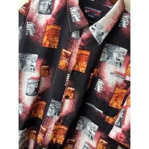 Vintage Retro Y2K South Pole Shirt Mens‎ Hip Hop Mens 2XL Button Up Rap AOP